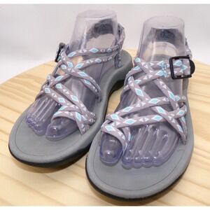 Viakix Siena Walking Sandals Womens Gray Teal Size 8 Geometric Strappy‎